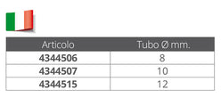 RACCORDO TEE PER TUBO RAME MM 8