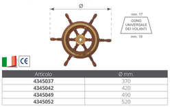 RUOTA TIMONE Ø MM.370