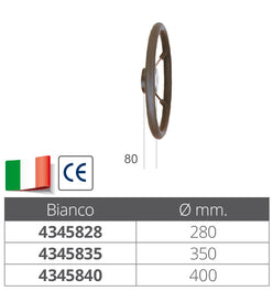 RUOTA TIMONE BIANCO Ø MM.350