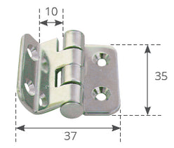 CERNIERA INOX MM.35X37 H.10