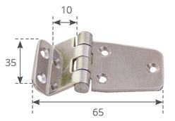 CERNIERA INOX A SQUADRA MM.53X37