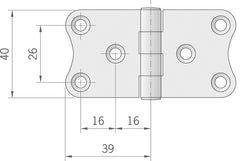 CERNIERA INOX MM.78X40