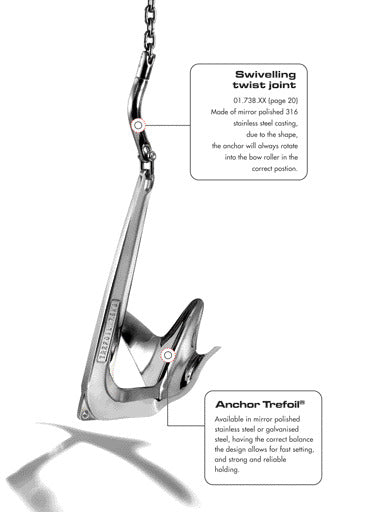 Ancora Trefoil inox 50 kg