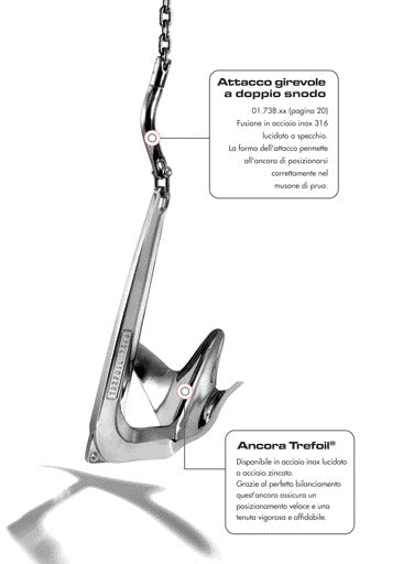 Ancora Trefoil inox 50 kg