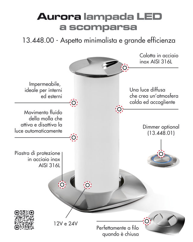 Luce da tavolo a scomparsa Aurora Compact