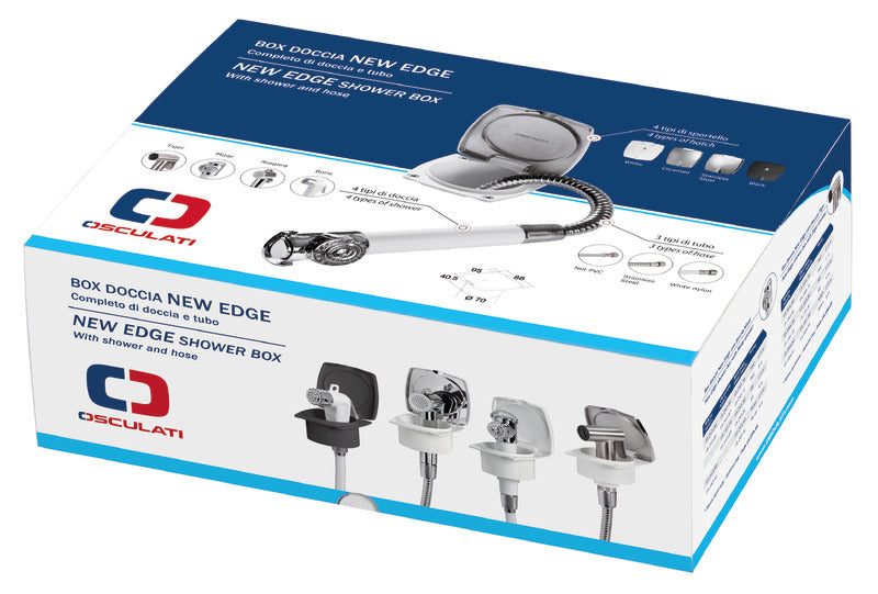 Doccetta New Edge Inox tubo PVC 2,5 m