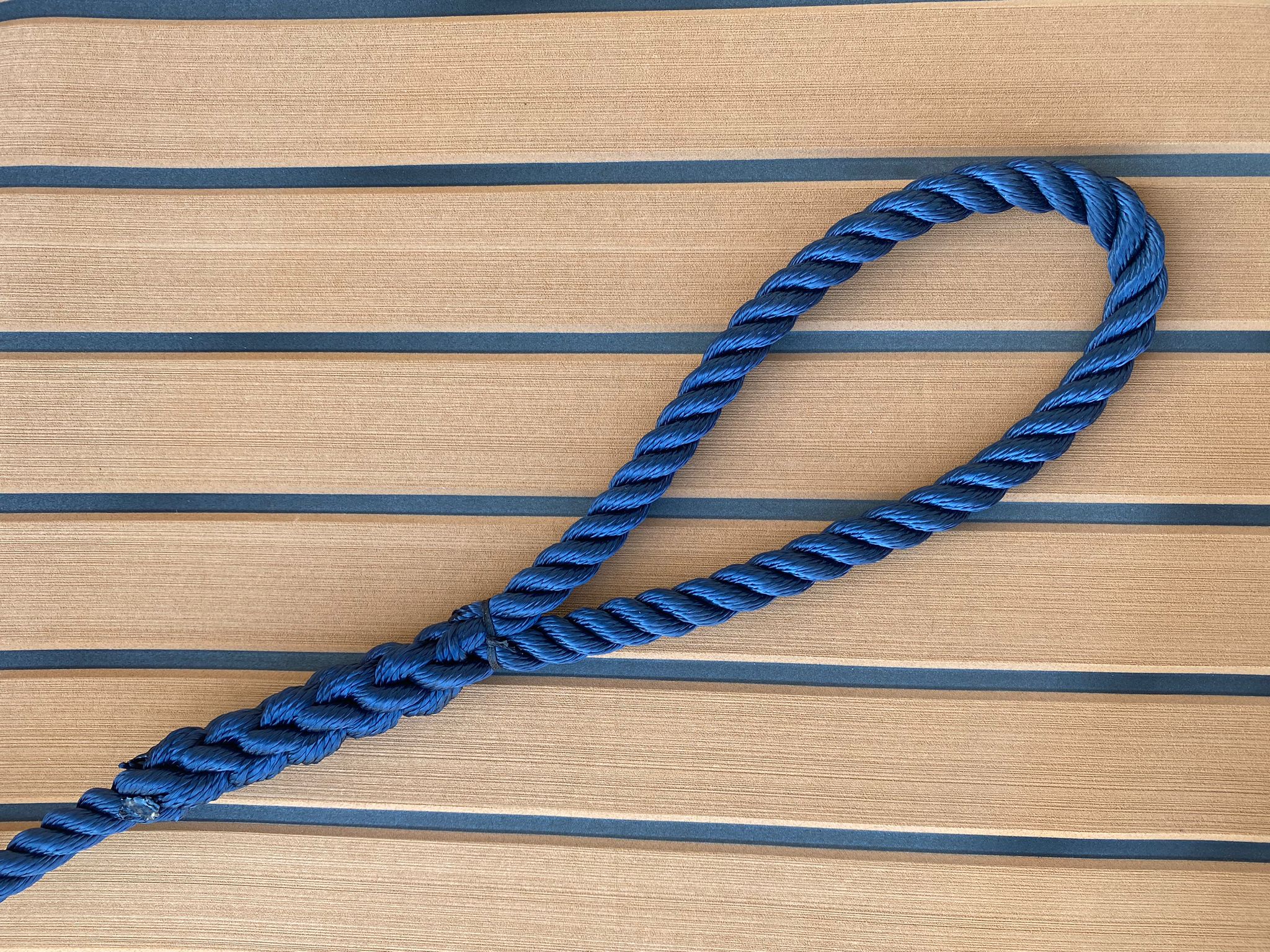 Cima ormeggio artigianale 14mm, 3 legnoli con occhio