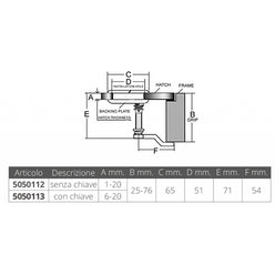 ALZAPAGLIOLO INOX 316 CON CHIAVE