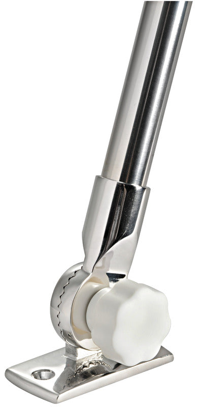 Asta 360° led abbattibile inox