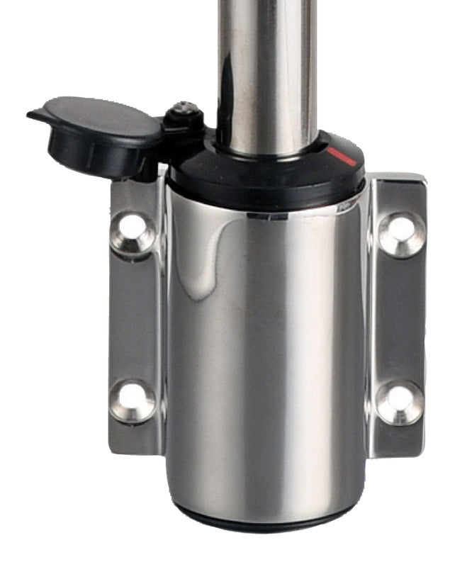 Asta Compact inox 60 cm fanale nero