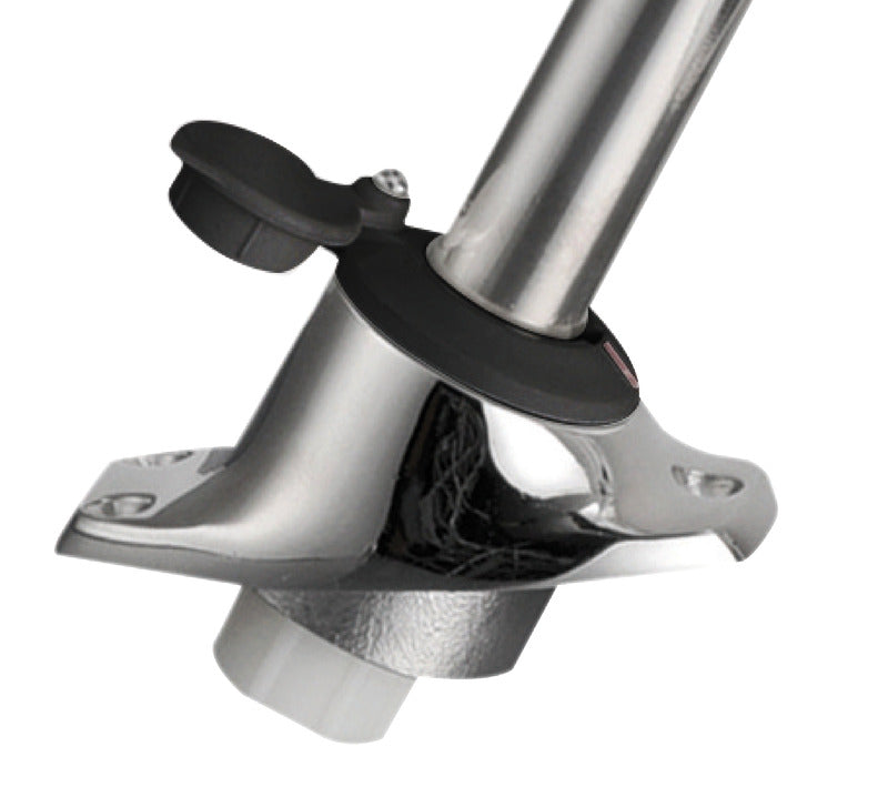 Asta e base inox a scatto 100 cm