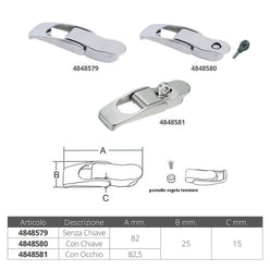 CHIUSURA INOX 316 SENZA CHIAVE