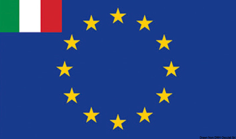Bandiera Europa + Italia 20 x 30 cm
